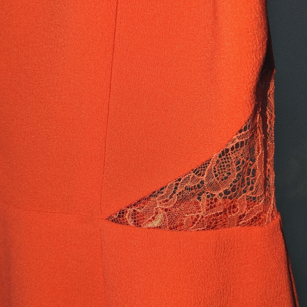 Topshop Vibrant Orange Lace Dress